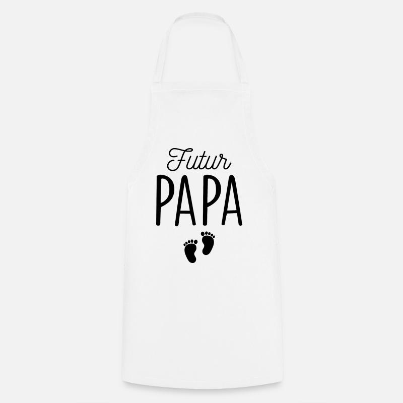 Werdender Vater, Geburt, Geschenkidee, Baby, Kind - Kochschürze - Weiß