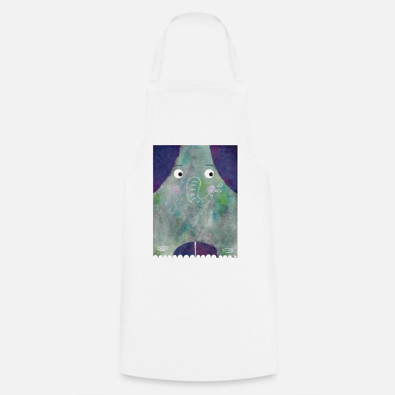Cher éléphant avec charme - Tablier de cuisine - blanc