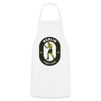 Berlin Fight Club Logo - Kochschürze - Weiß - Vorne - AI Model Male 185 dark (185cm)