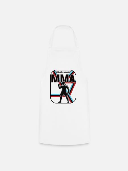 MMA Design – Warrior Mindset - Kochschürze - Weiß
