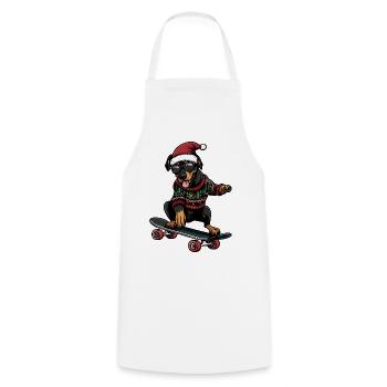 Dobermann Hund Weihnachten Lustig - Kochschürze - Weiß - Vorne - AI Model Male 185 dark (185cm)