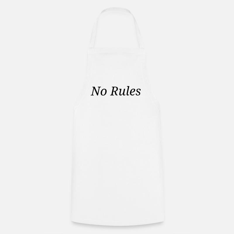 no rules - Cooking Apron - white