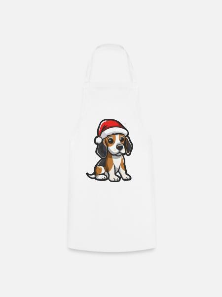 Beagle Hund Weihnachten - Kochschürze - Weiß