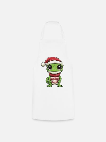 Echse Weihnachten Xmas - Kochschürze - Weiß
