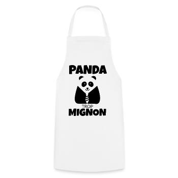 Panda Trop Mignon  - Tablier de cuisine - blanc - Devant - AI Model Male 185 dark (185cm)