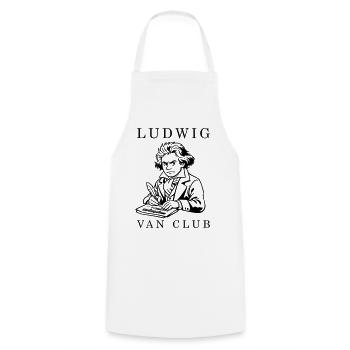 Beethoven - Cooking Apron - white - Front - AI Model Male 185 dark (185cm)