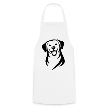 Chien - Tablier de cuisine - blanc - Devant - AI Model Male 185 dark (185cm)