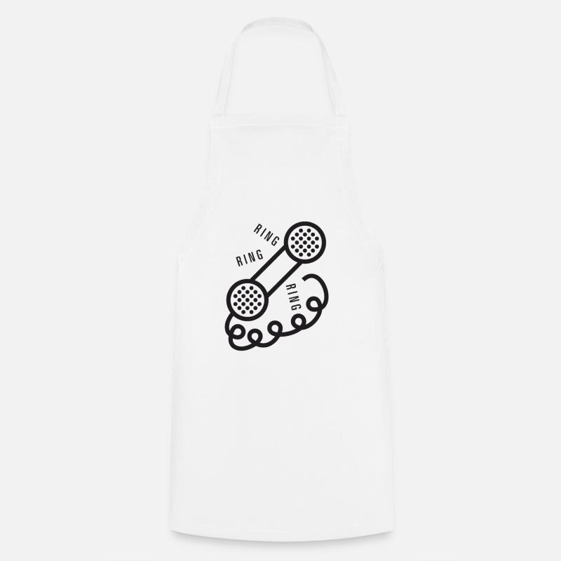 Ring Ring Ring - Cooking Apron - white