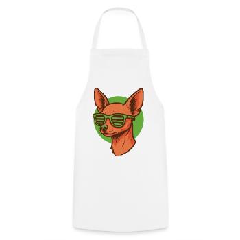 Chihuahua mit Neon-Sonnenbrille - Kochschürze - Weiß - Vorne - AI Model Male 185 dark (185cm)