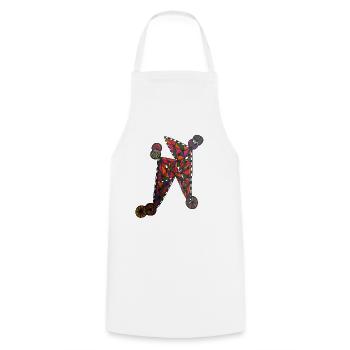 Geometric Color N-Pattern - Martina Eßer - Cooking Apron - white - Front - AI Model Male 185 dark (185cm)