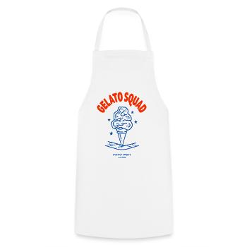 Gelato Squad - Cooking Apron - white - Front - AI Model Male 185 dark (185cm)