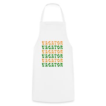 Motif rétro indien Vagator - Tablier de cuisine - blanc - Devant - AI Model Male 185 dark (185cm)