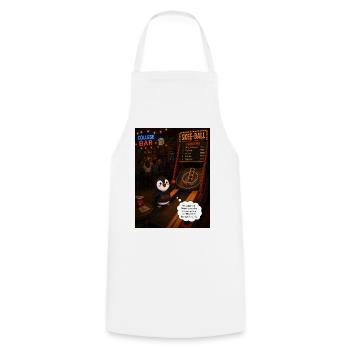 Beak vs. Fudge U – College Bar Champion Penguin - Cooking Apron - white - Front - AI Model Male 185 dark (185cm)