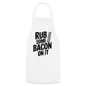Rub Some Bacon On It - Cooking Apron - white - Front - AI Model Male 185 dark (185cm)