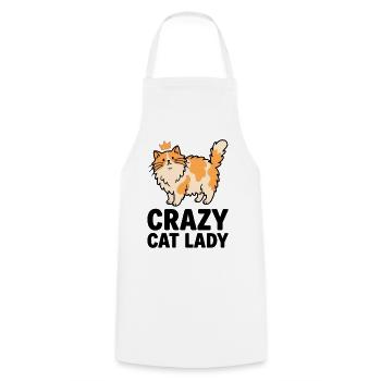 Dame Royale des Chats : La Folle Chatte - Tablier de cuisine - blanc - Devant - AI Model Male 185 dark (185cm)