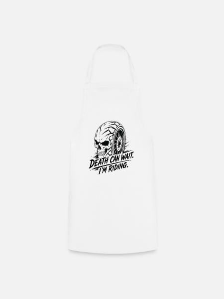 Tödlicher Reifen Totenkopf - Kochschürze - Weiß