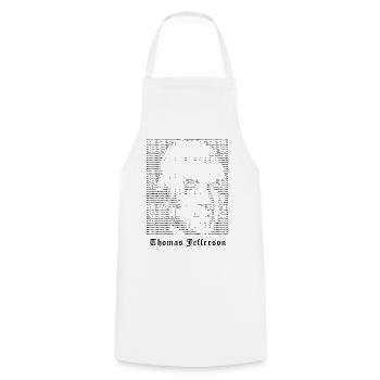 Thomas Jefferson ASCII Kunst - Kochschürze - Weiß - Vorne - AI Model Male 185 dark (185cm)