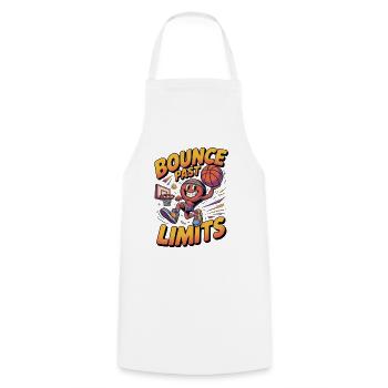 Basketball Bounce Past Limits Cartoon Comic Style  - Kochschürze - Weiß - Vorne - AI Model Male 185 dark (185cm)