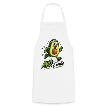 Avocado Fitnessläufer - Kochschürze - Weiß - Vorne - AI Model Male 185 dark (185cm)