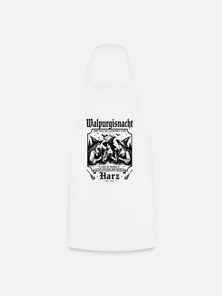 Hexen Geschenkidee Brocken Köstüm - Kochschürze - Weiß