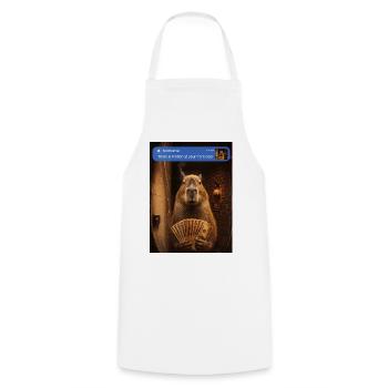 Capybara an deiner Haustür - Kochschürze - Weiß - Vorne - AI Model Male 185 dark (185cm)