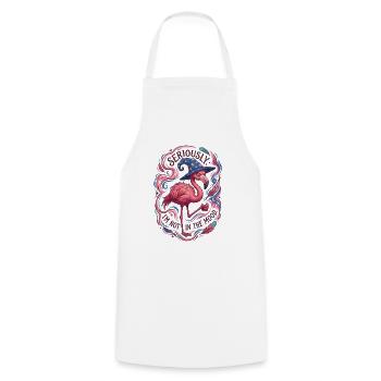 Böser Flamingo-Zauberer Retro-Magier - Kochschürze - Weiß - Vorne - AI Model Male 185 dark (185cm)