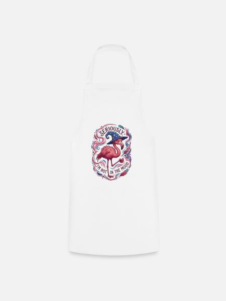 Böser Flamingo-Zauberer Retro-Magier - Kochschürze - Weiß