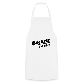 Bocholt rockt - Textdesign mit Stadtnamen - Kochschürze - Weiß - Vorne - AI Model Male 185 dark (185cm)
