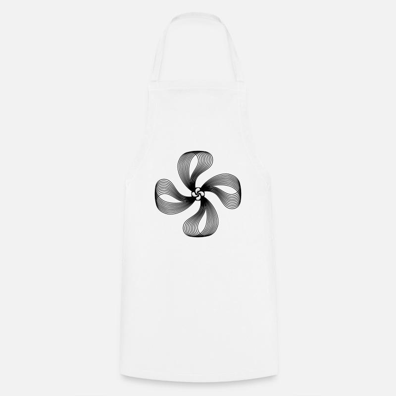 Symbole du Pays Basque - Lauburu - Tablier de cuisine - blanc