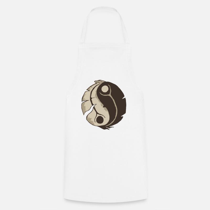 Ying Yang - Tablier de cuisine - blanc