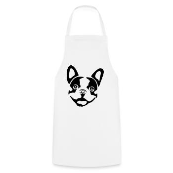 Dog - French Bulldog - Tablier de cuisine - blanc - Devant - AI Model Male 185 dark (185cm)