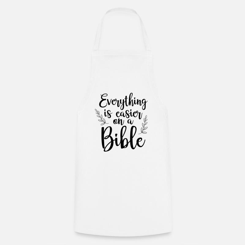 Christian Proverbs - Cooking Apron - white