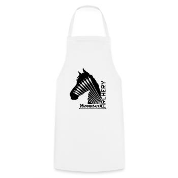 Mounted Archery Horse black - Cooking Apron - white - Front - AI Model Male 185 dark (185cm)