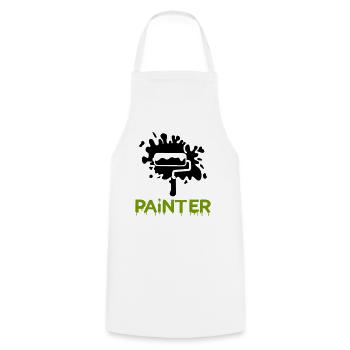 painting painter2 - Kochschürze - Weiß - Vorne - AI Model Male 185 dark (185cm)