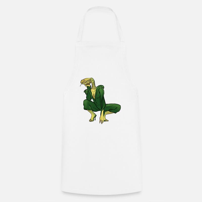 SnakeQueen - Cooking Apron - white
