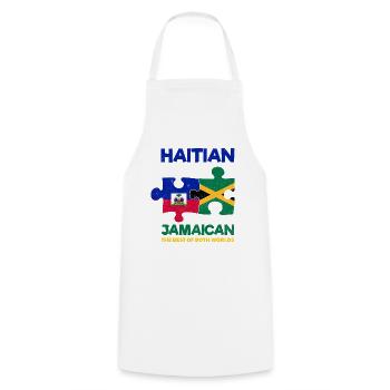 Haiti Haitian Jamaica Combination I Gift - Cooking Apron - white - Front - AI Model Male 185 dark (185cm)