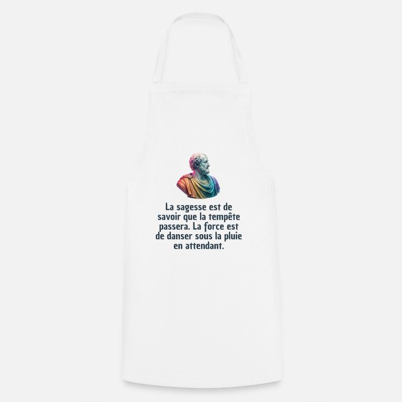 T-shirts Stoïcisme : L'inspiration à portée de soi - Tablier de cuisine - blanc