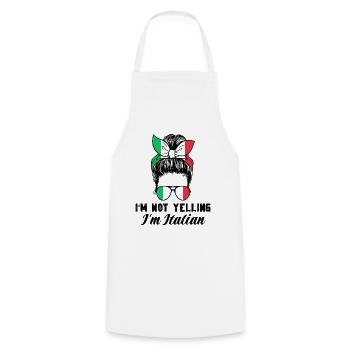 Italienerin Italienisch Italien Geschenkidee Humor - Kochschürze - Weiß - Vorne - AI Model Male 185 dark (185cm)