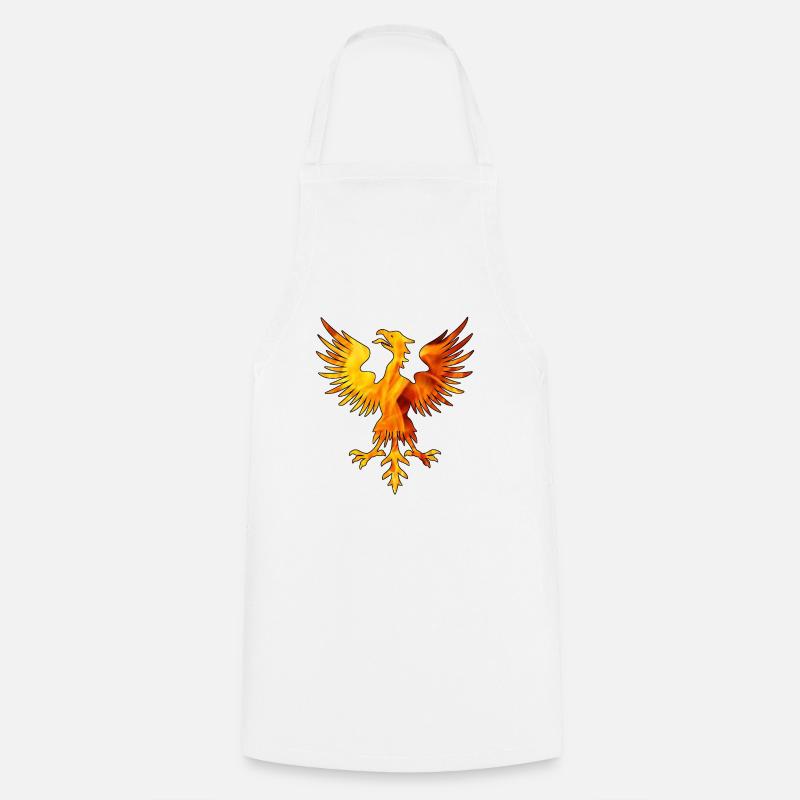 phenix en feu - Tablier de cuisine - blanc