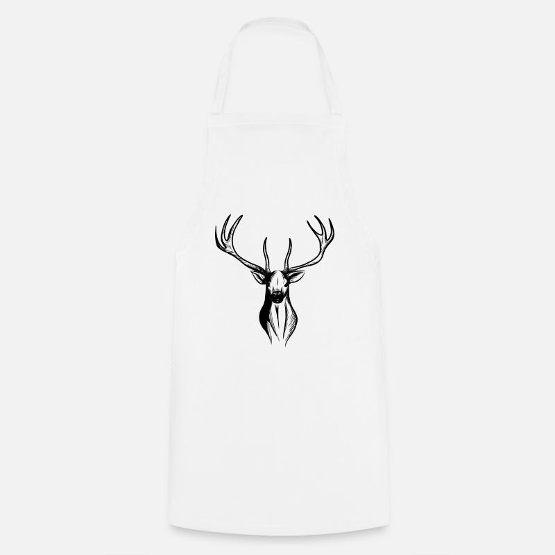 cerf - Tablier de cuisine - blanc