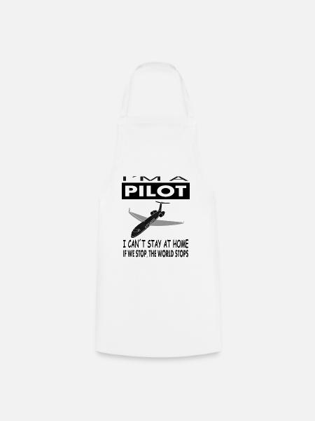 Pilot Flugzeug Spruch Piloten Spruch Geschenkidee - Kochschürze - Weiß