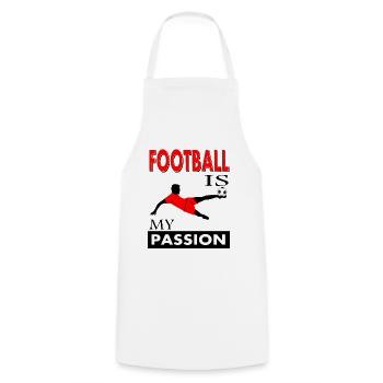 Footballeur cool jeu de foot cadeau - Tablier de cuisine - blanc - Devant - AI Model Male 185 dark (185cm)