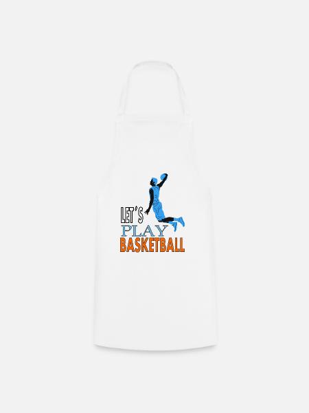 Basketballspielen Basketballspieler Geschenkidee - Kochschürze - Weiß