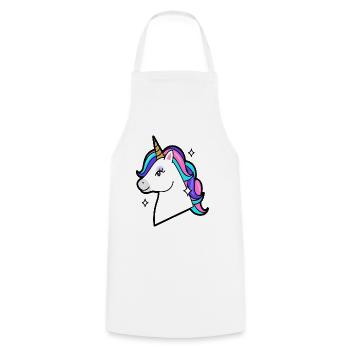 Unicorn is magical fable fairy witch pink gift - Cooking Apron - white - Front - AI Model Male 185 dark (185cm)