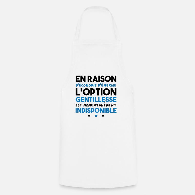 Option gentillesse indisponible - Tablier de cuisine - blanc