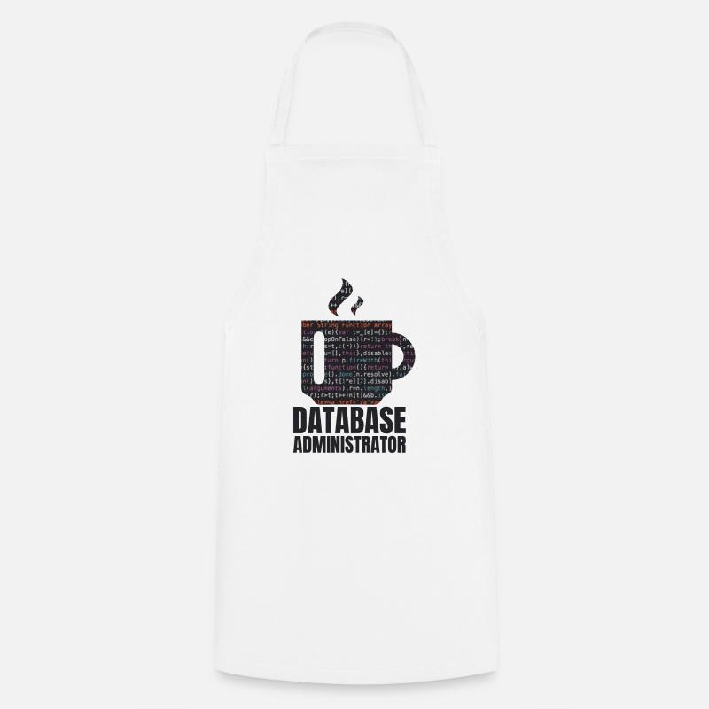 Database Data SQL Programmer Administration - Cooking Apron - white