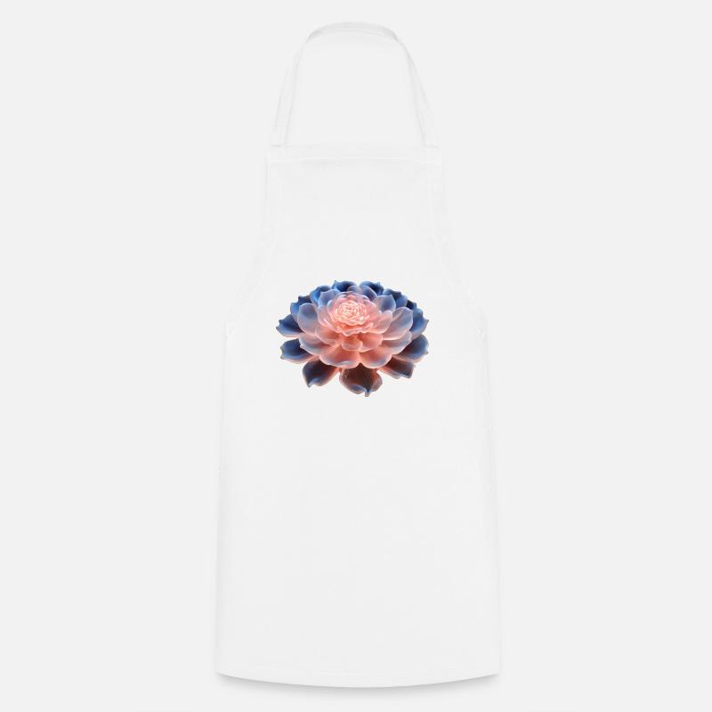 3D Flower - Cooking Apron - white
