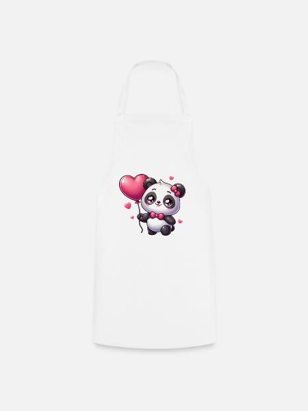 Kawaii Panda - Cooking Apron - white