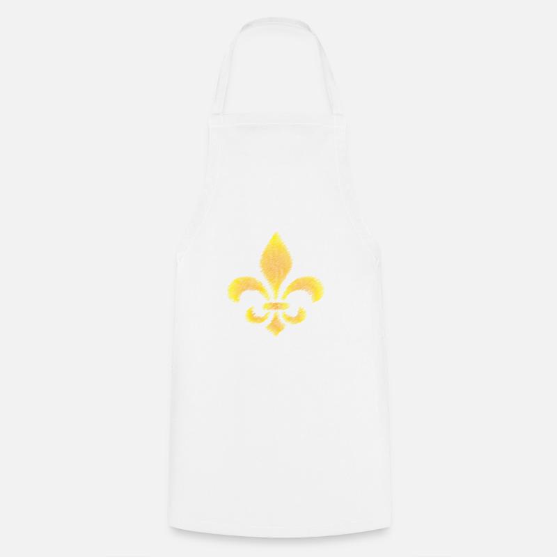 Royal Lily - Cooking Apron - white