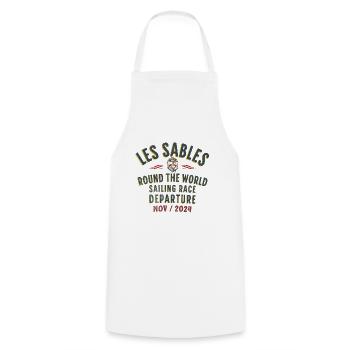 Les Sables round the world sailing race blc - Tablier de cuisine - blanc - Devant - AI Model Male 185 dark (185cm)
